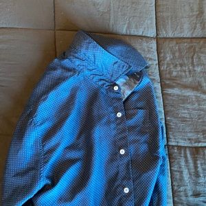 Blue button up dress shirt